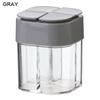 4 In 1 Spice Salt Pepper Shakers Transparent Seasoning Jar Can Pepper Bottle Barbecue Condiment Kitchen Gadgets with Cover