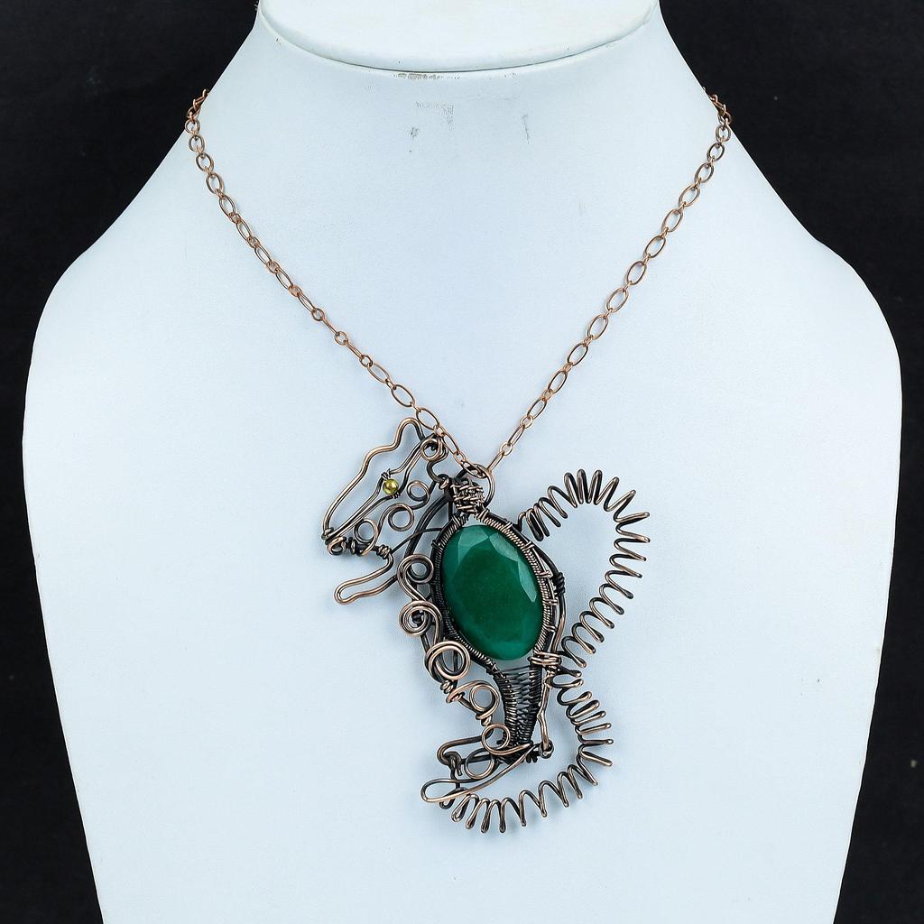 Pandantiv Smarald Zambian Fațetat Pandantiv Înfășurat în Sârmă de Cupru Pandantiv cu Piatră Prețioasă Înfășurare Sârmă de Cupru Bijuterii Iepure Pandantiv Handmade Cadouri de Nuntă