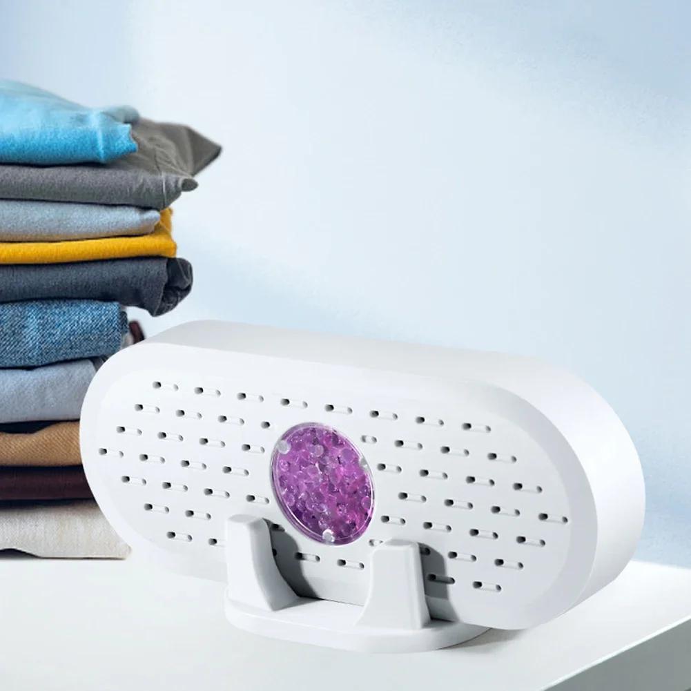 Mini Elektrische Luftentfeuchter 5W 6V USB Zyklus Wiederverwendbarer Feuchtigkeitsabsorbierender Luftentfeuchter für Kleiderschrank Schuhschrank Bücherregal Weiß