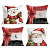 Christmas Snowman Cushions Pillowcase Cushion Cover Throw Pillow Sofa Decoration Pillowcover Home Car Decor