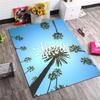 Bright Yellow Splash Ink Graffiti Logo Area Rug Non Slip Mat, Black Spray Paint Street Text Print Carpet for Game Room Decor