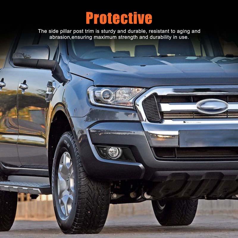 For Ford Ranger Wildtrak T7 2016 2017 2018 ABS Matte Black Fog Lights Cover Exterior Accessories