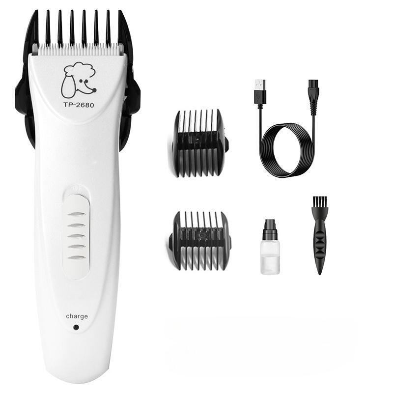 

Pet Hair Cutting Machine Rechargeable Puppy Dog Professional Hair Clipper Cat Dogs Pets Trimmer Dogs Beauty Grooming Equipment білий