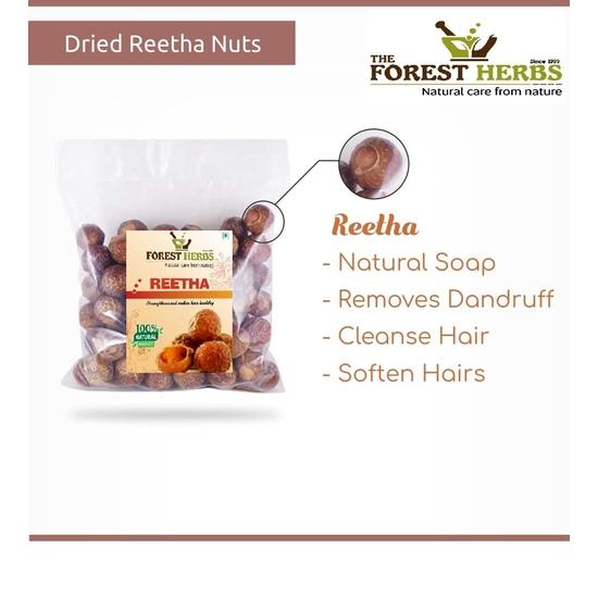 The Forest Herbs Soin Naturel De la Nature Bio Entier Séché Amla, Reetha, Shikakai Forme Brute pour Soin Capillaire Combo Chaque 200Gms
