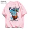 Pardise Beach Cocount Vacation Relax T Shirt Man AllNatch Basics TShirt Fashion Cotton Sportswear Unisex Summer Loose Clothing