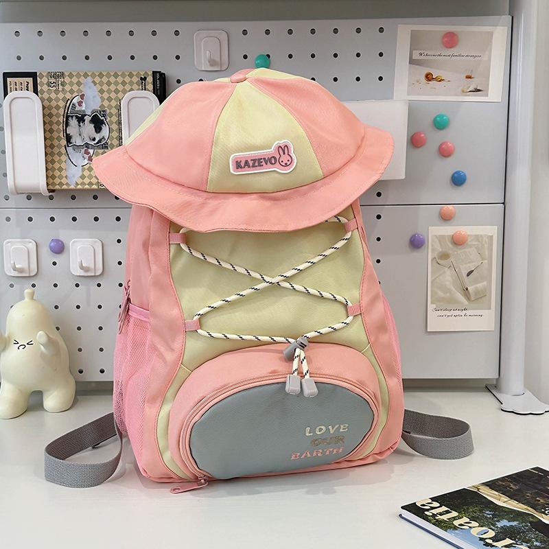 Mountain outdoor bucket hat schoolbag female college student casual cute junior high school student backpack lightweight large capacity backpack