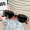 European and American Hot Girl Retro Cat-eye Sunglasses, High-end and Slimming, Individualistic Metal Sunglasses, Male Barn-styl