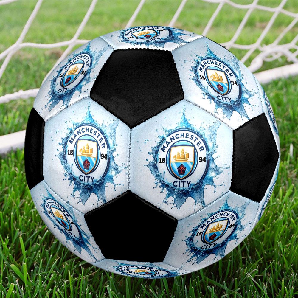 1pc Manchester City Football Club Soccer Ball Size 5 Indoor Soccer Ball Fashion Colorful Backyard Game - Great For Sports Fans Gift HE44
