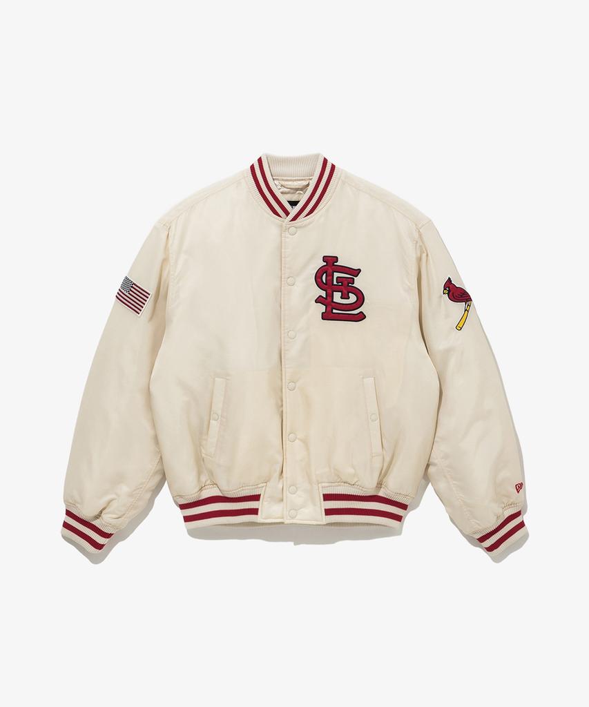 New Era Mlb St. Louis Cardinals Authentic Stadium Jacket Ivory