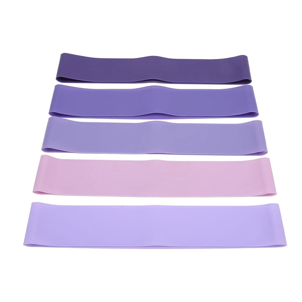 5pcs Resistance Band Set Home Yoga Fitness Silicone Stretch Workout Exercise Band for Men Women
