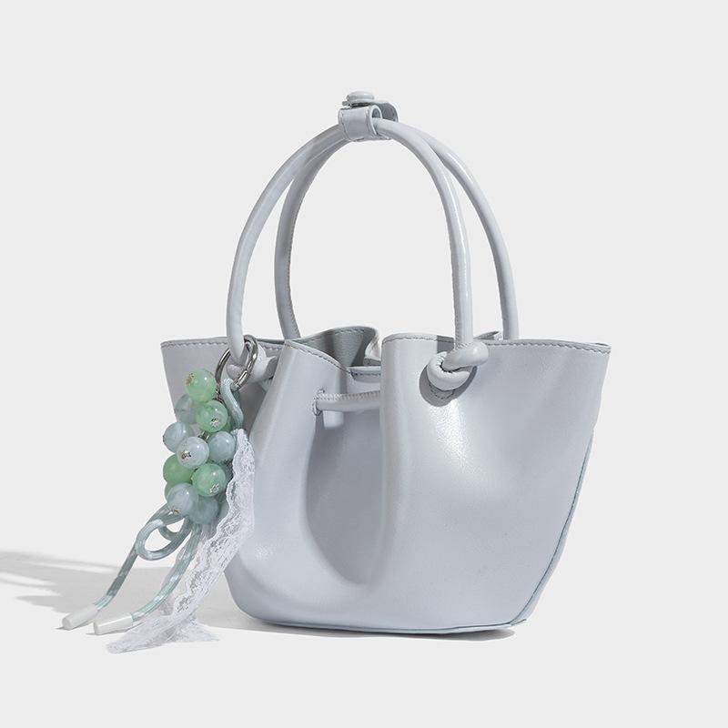 

Зарубежный заказ нишевая портативная сумка-ведро женская 2025 новая простая и универсальная сумка через плечо повседневная дорожная сумка-мессенджер синий