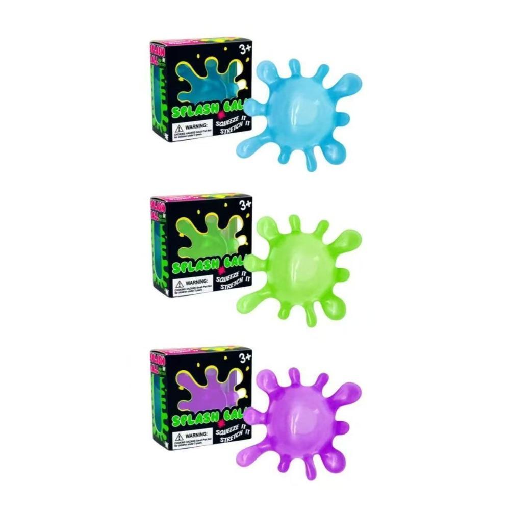 1 Stuk Virus Splash Vorm Squishy Bal. Schattig Klein Langzaam Rijzend Zacht Niet-Plakkend Speelgoed. Draagbare Stressverlichtende Genezingsbal. Random style 1pcs