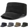 GEMVIE Vintage Flat Top Women Men Military Hats Adjustable Winter Warm Fitted Thicker Cap Army Hat