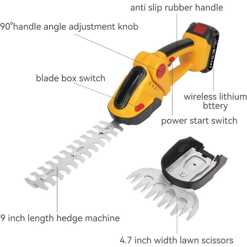 Home Lithium Handheld Mini Electric Hedge Trimmer Lawn Mower Hedge Clippers Pruning Shears Tools