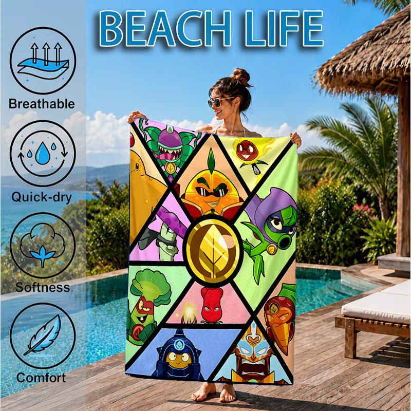 Vibrant Battle Zombies Beach Towel, Microfiber Beach Towel, Perfect For Pool, Beach, Travel, Home Decor Beach Party Fan Gifts