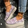 Fashion Shallow Mouth Slip On Casual Loafers Women's 2025 Summer Breathable Comfortable Thick Soled Shoes Fashion Versatile Single Shoes
