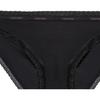Calvin Klein Lace Trim Mid-Rise Bikini Briefs Women underwear Black 000QD3766E-UB1