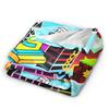 Geometry Dash Gaming Game Flannel Blanket Winter  Warm Throw Blanket for Child Couch Bed Comfortable Bedspread Sofa Bed Cover