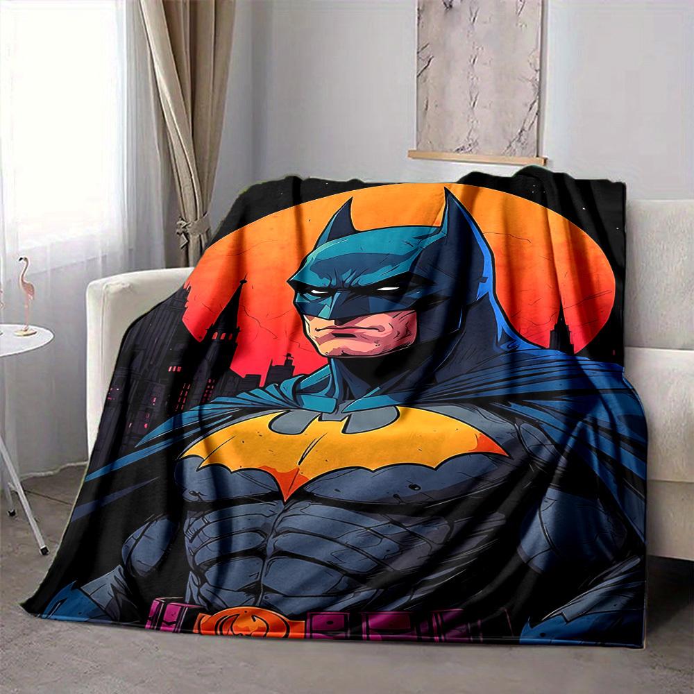 1pc Batman Flannel Throw Blanket Soft, Warm & Cozy for Couch, Bed, Office, and Travel Versatile All Season Gift, Christmas Present
