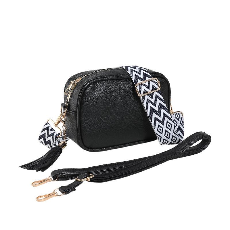 New Trendy Lychee Pattern Pu Street Fashion Shoulder Messenger Bag Women 2023 Winter Versatile Small Square Bag