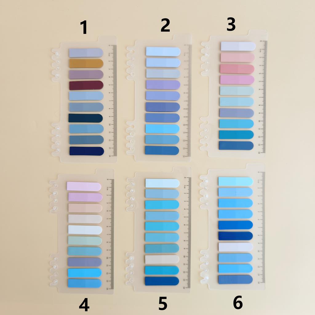 6Packs/Set Transparent Sticky Notes Self-Adhesive BookMarkers Annotation Reading Book Clear Tab Kawaii Cute Stationery
