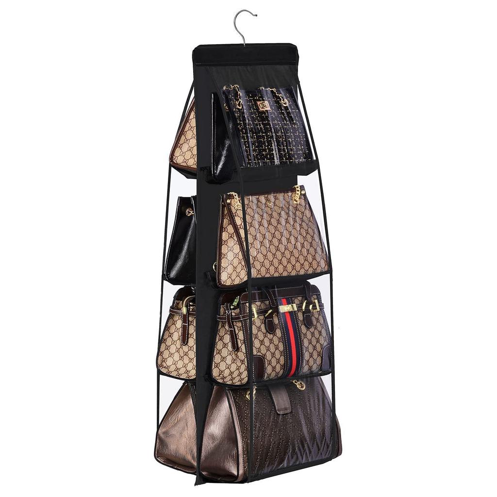 Hanging Purse for Closet Storage Bag with 8 Pockets for Handbags