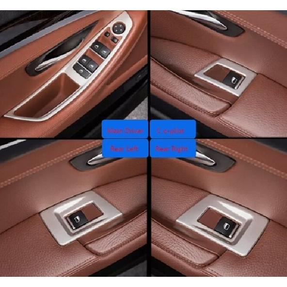 For BMW 5 F10 F11 Accessoris Interior Door Window Lift Switch Button Cover Trim