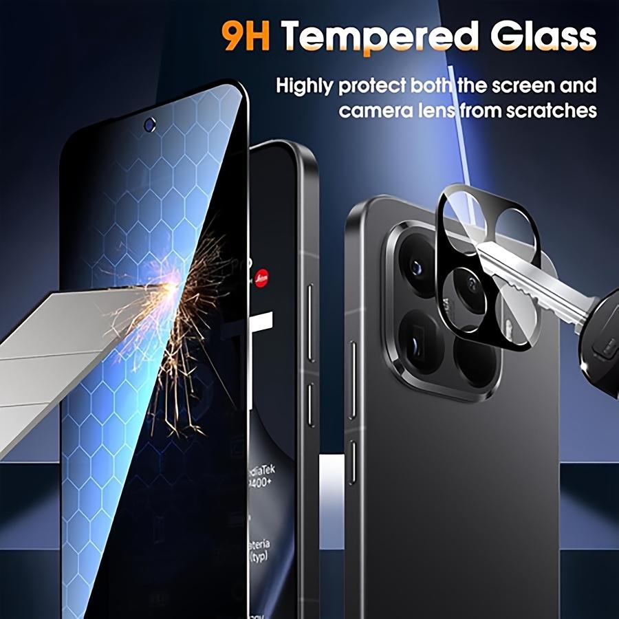 4PCS [2+2] ANTI-SPY Privacy Tempered Glass Screen Protector For Xiaomi 15T/ Xiaomi 15T Pro, Anti-Peeping Screen Protector + Glass Camera Lens Film