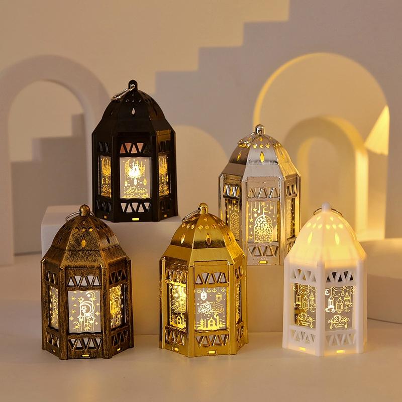Ramadan Decoration LED Lantern Light Eid Mubarak Moon Star Glowing Light Islamic Muslim Al Adha Gift Home Decor