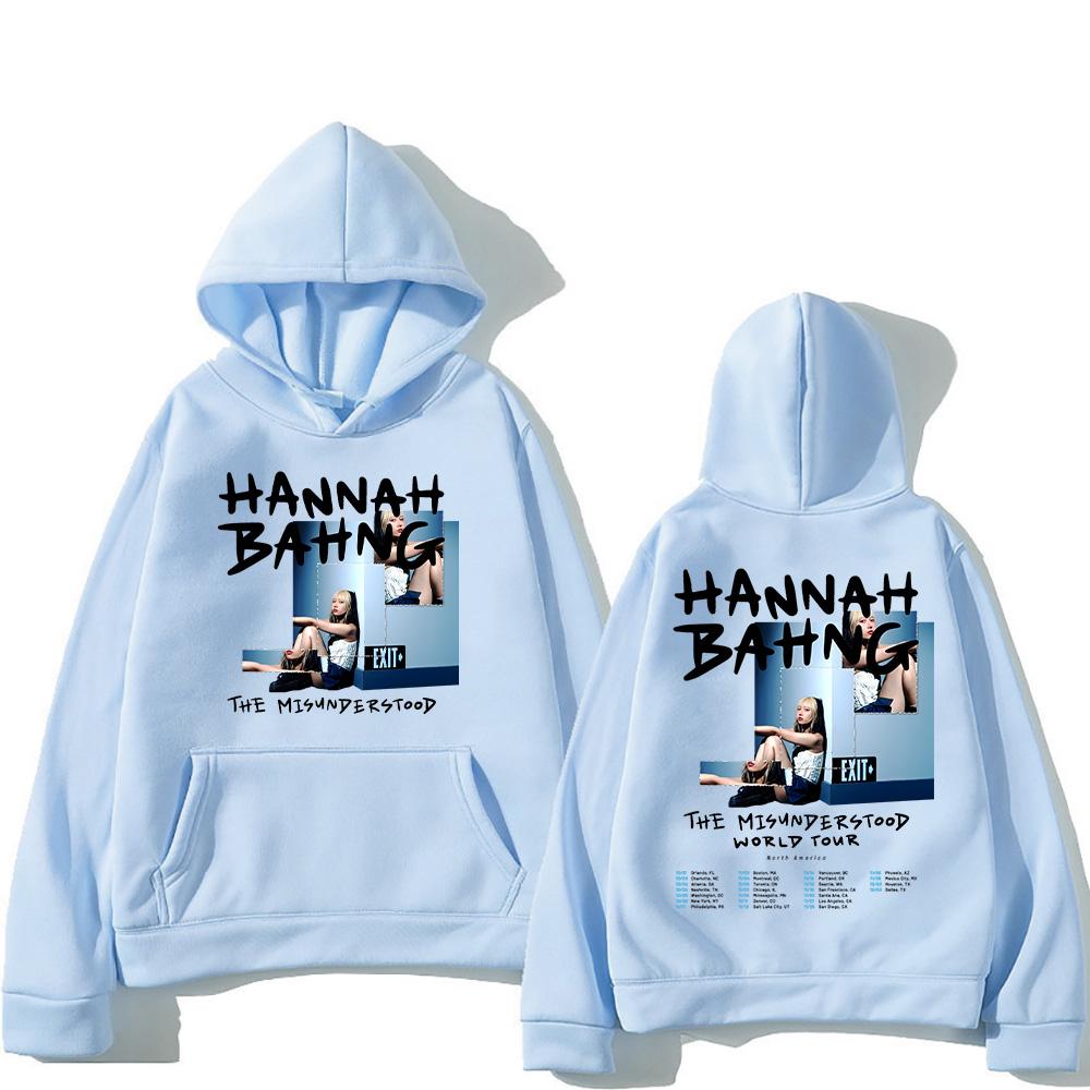 

Hannah Bahng Hoodie Hannah Bahng The Misunderstood Tour 2025 Sweatshirts Fashion Y2K Clothing Unisex High Street Pullover Hoody 3XL