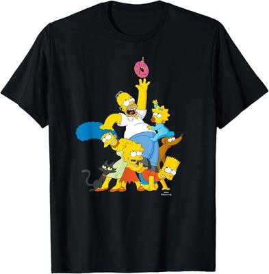 The Simpsons Familie Donut Reach T-Shirt