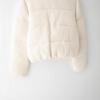 2024 Winter White Knitted Windproof Stand-up Collar Cotton Jacket