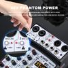 BOMGE 99DSP Echo DJ Audio Sound Mixer Interface Mixing Console Karaoke MP3 USB Bluetooth Stereo Record 48V Phantom Power 5V Power Supply 4-Channel