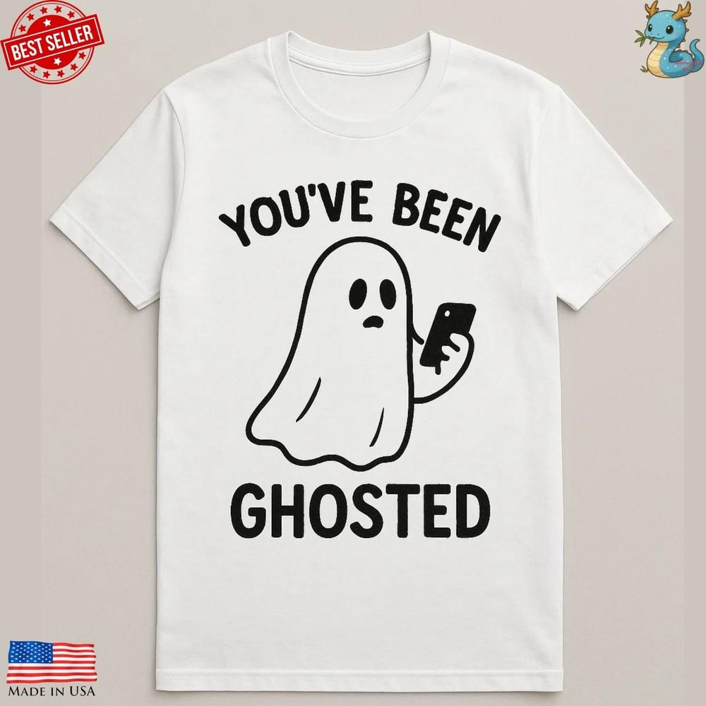 

Spooky Ghosted T-Shirt Novelty Halloween Costume Top Funny Gift Idea Unisex T-Shirt XXXL