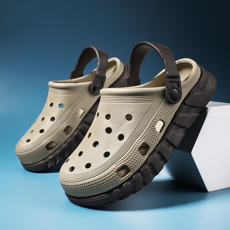 

Летние сандалии, мужские сандалии с лезвиями, сабо, быстросохнущие повседневные домашние тапочки, обувь с дырочками, садовая обувь, пляжные сандалии, шлепанцы, тапочки для ванной комнаты 45 хаки