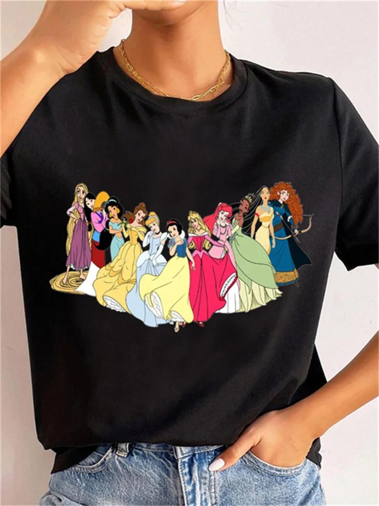 Cartoon Unisexs Tshirt Snow White and The Seven Dwarfs Print Street Casual Loose Short Sleeve Top Unisex Cool