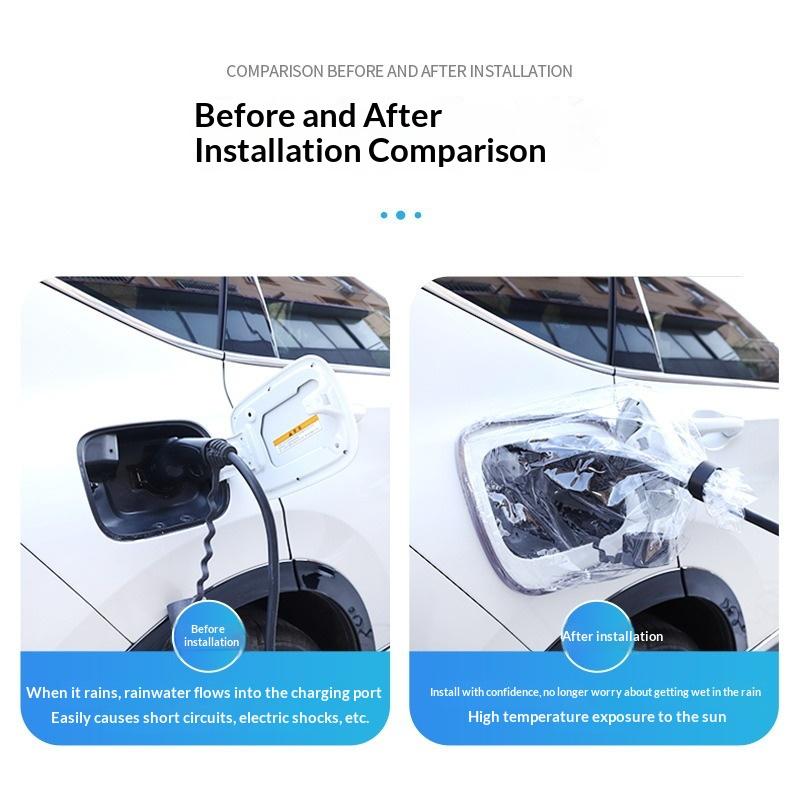 Magnetic EV Charger Port Cover Durable Weatherproof UV And Snow Resistant Heat Insulation For Electric Vehicles