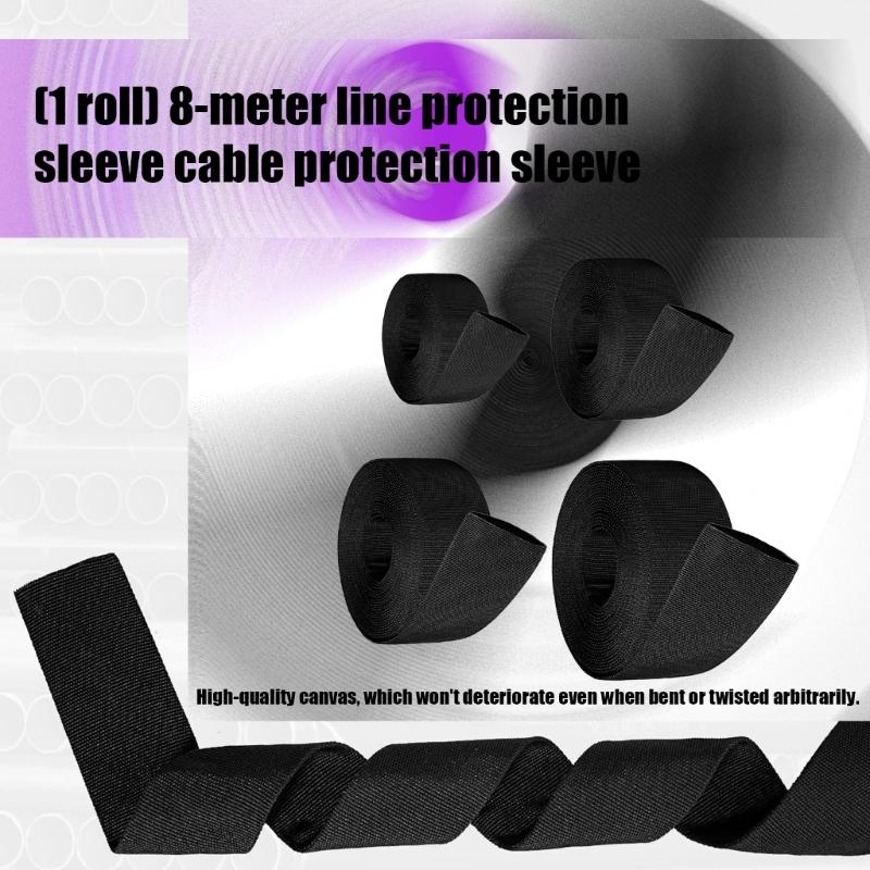 Manșon Protector Furtun Hidraulic din Nailon Conducte de Protecție pentru Cabluri Electrice Casnice Protector Cablu Troliu Ușor de Utilizat