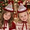 Red Velvet Christmas Hair Clip Shiny Sequin Xmas Headpiece Christmas Hat Hairpin  Kids