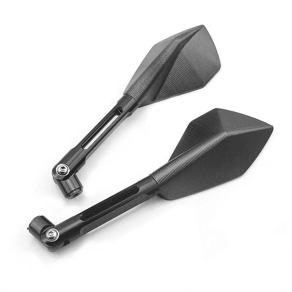 CNC Aluminium Motorsykkel Bakspeil Blått Glass Universalt 8mm 10mm Bakspeil Sidespeil for Motorsykkel Scooter Dirt