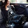 1pc Black Cat Printing Lightweight Flannel Blanket, Comfortable and Warm Blanket, for Camping Sofa Bed and Couch Office, in All Seasons