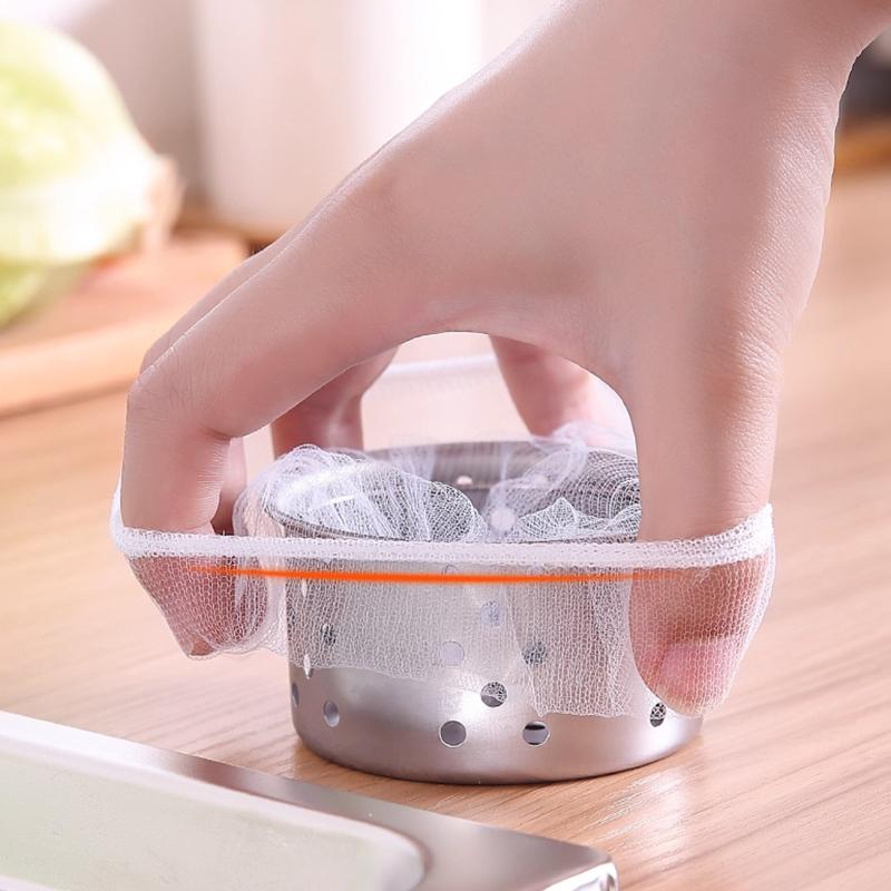 500Pcs Disposable Sink Filter Mesh Bags Kitchen Sink Strainer Drain Hole Anti-blocking Garbage Bag Cleaning Strainers Net