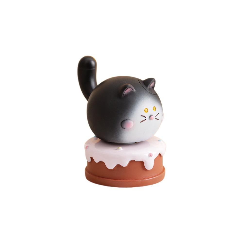 Exquisite Kitty Rotating Figurine Multicolor Table Ornament Cute Siamese Cat Statue  Car Ornaments