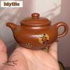 140ml Boutique Yixing Purple Clay Teapots Handmade Gold Drawing Antique Pot Raw Ore Dahongpao Mud Kettle Chinese Zisha Tea Set