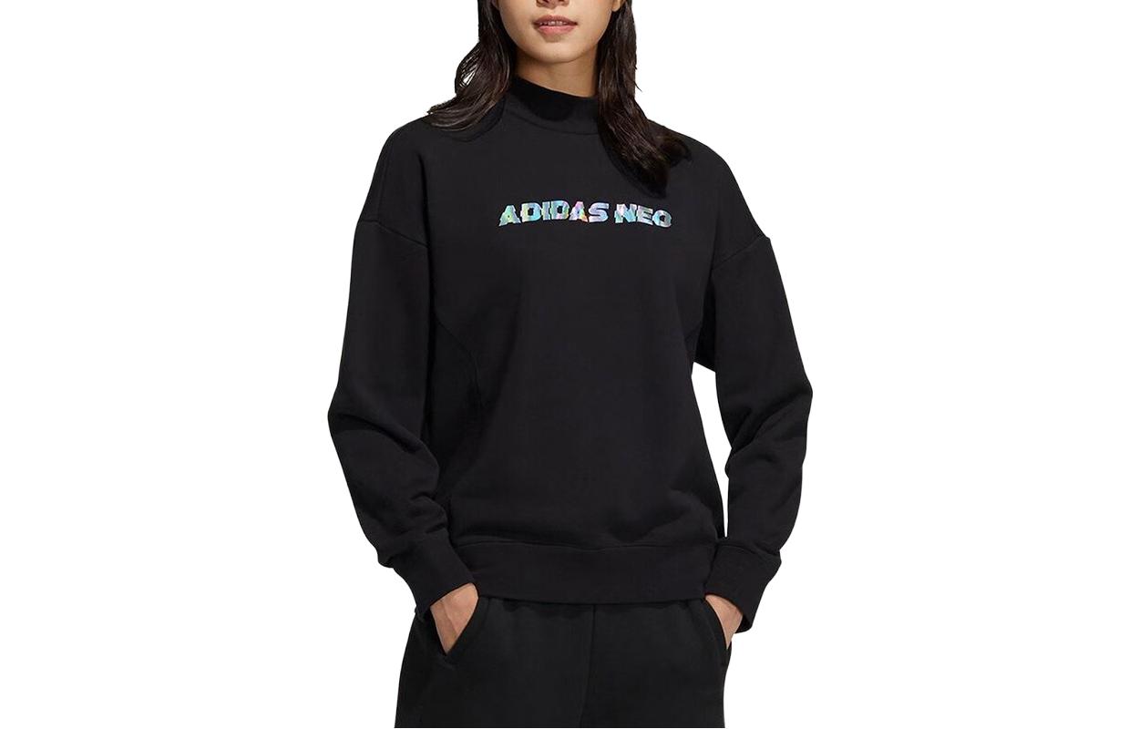 

Adidas Neo Sweatshirts Women s Black Stand Collar Moderate Other H18608 L
