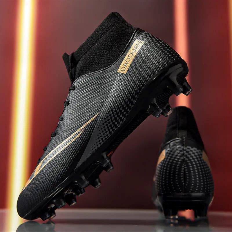 Men's and Women's Non-Slip Outdoor Soccer Cleats with Long Spikes for Turf Training