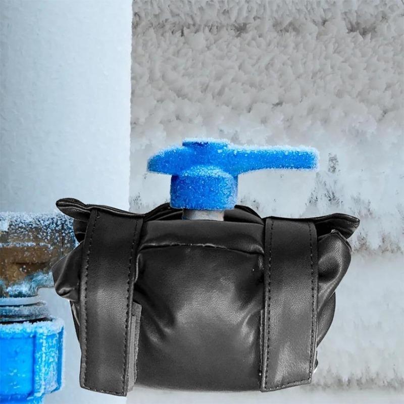1 Outdoor Faucet Cover,Anti-freezing and Heat Insulation in Winter,Easy To Remove,Durable Leather,Faucet Protection Cover