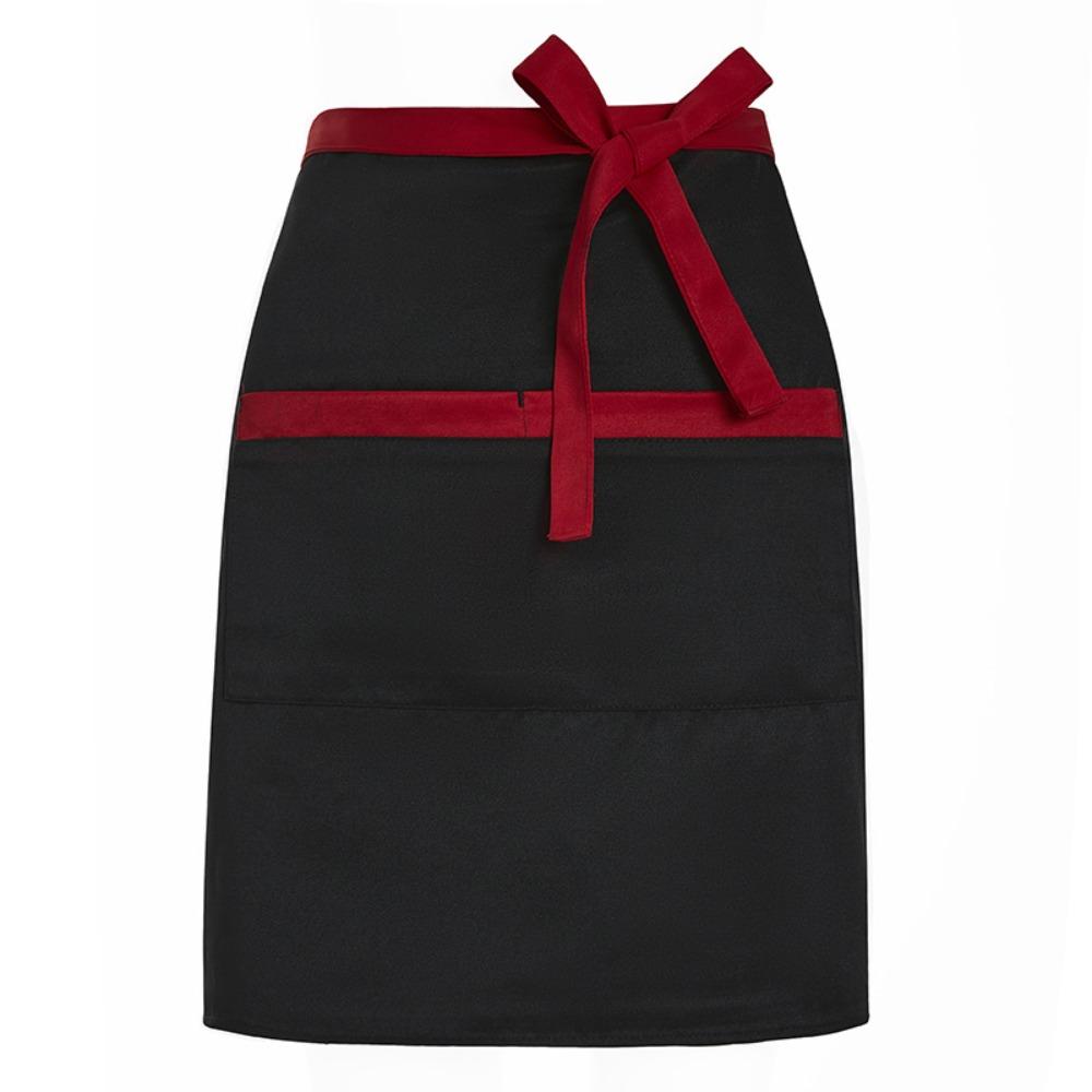 Solid Color Chef Apron Dacron Household Cleaning Apron Modern Half-length Short Apron