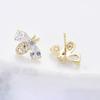 Bee Stud Earrings Honey Bees Studs Earrings Handmade Jewelry Pushback Closure Earrings Minimalist Fashionable Gift for