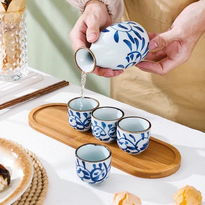 Set Vin Ceramică Argilă Japoneză Oală Sake Cupă Vin Distribuitor Vin de Uz Casnic Articole de Băut Decor Bar Lichior Jup Ceainic Sake